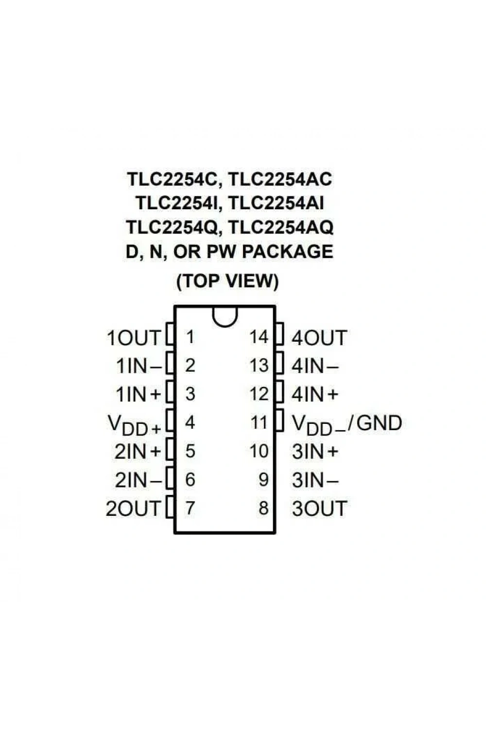 TLC2254 SMD SOIC-14 Entegre