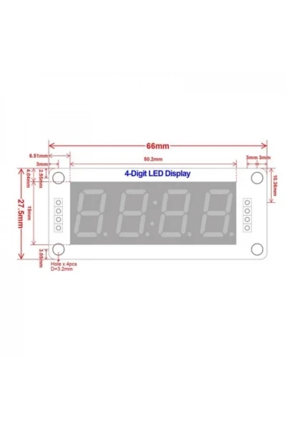 TM1637 4 Digit Led Display Saat Modülü - Sarı
