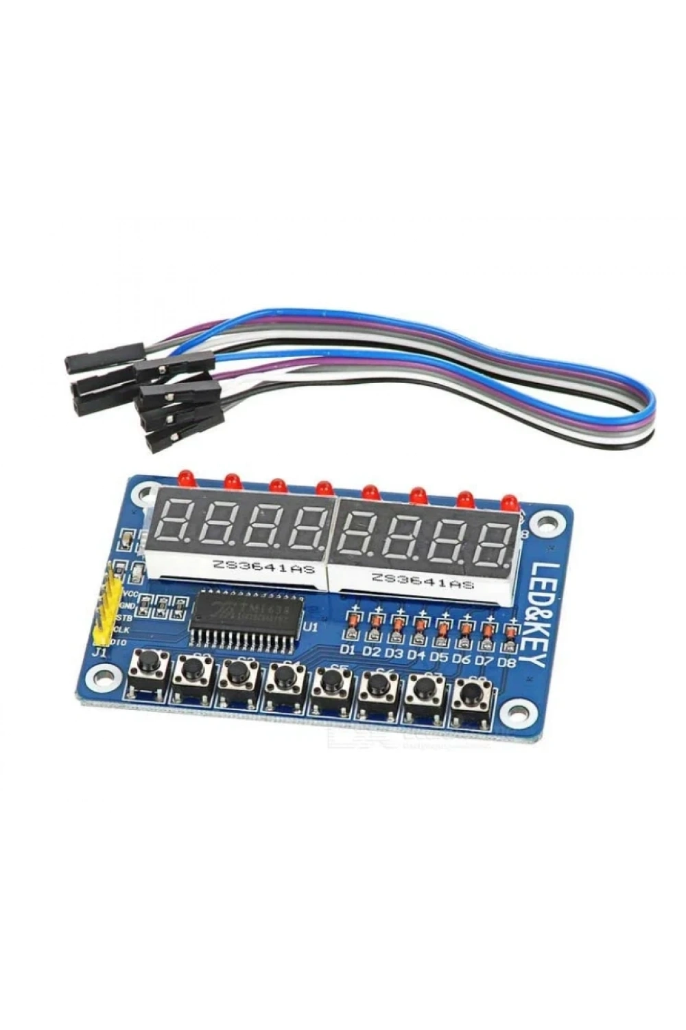 TM1638 Modülü Anahtar Ekran AVR Arduino 8-Bit Dijital LED Kartı