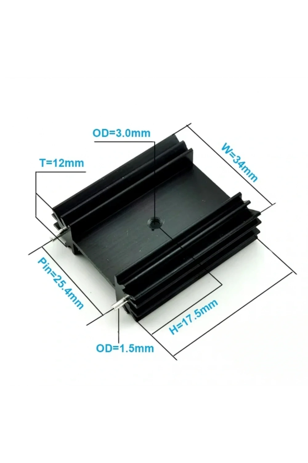 To-247 Metal Soğutucu Heatsink 25x34x12mm