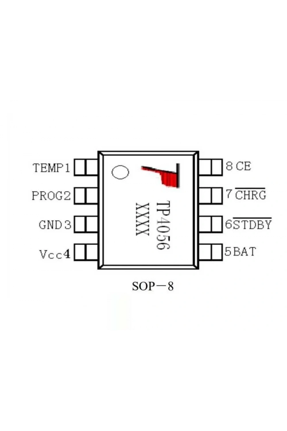 TP4056 3.7V Batarya Şarj Entegresi - SOP8