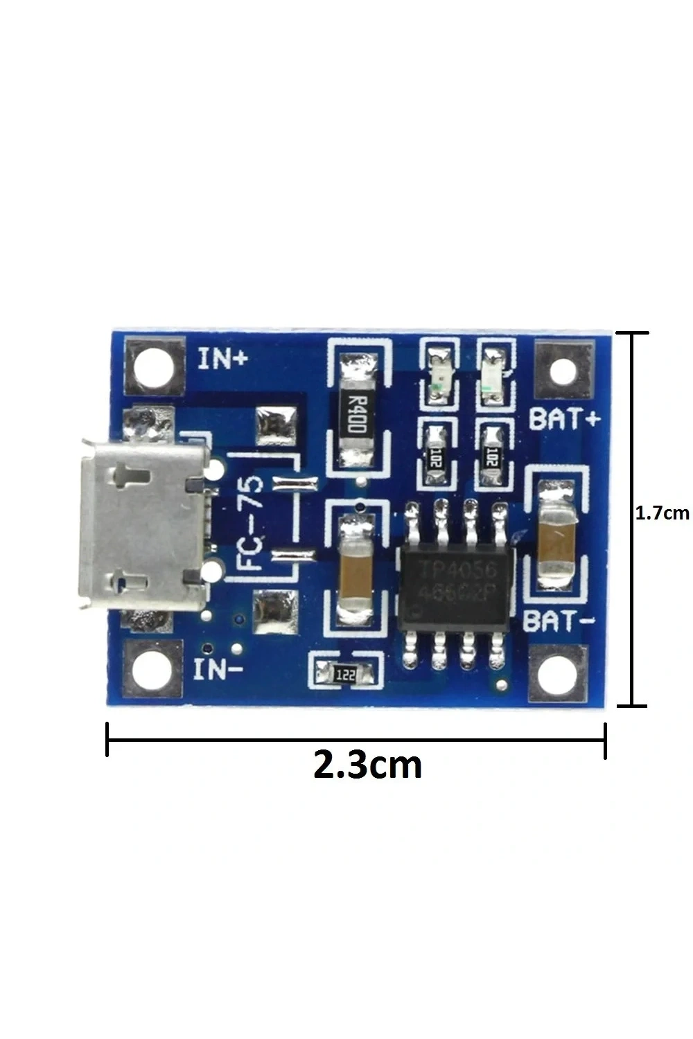 TP4056 Micro USB Girişli Li-Po Pil Şarj Devresi