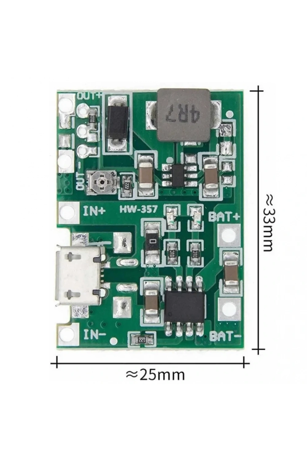 TP4056 Pil Şarj ve Voltaj Yükseltici 3.7V 4.2V Micro Usb