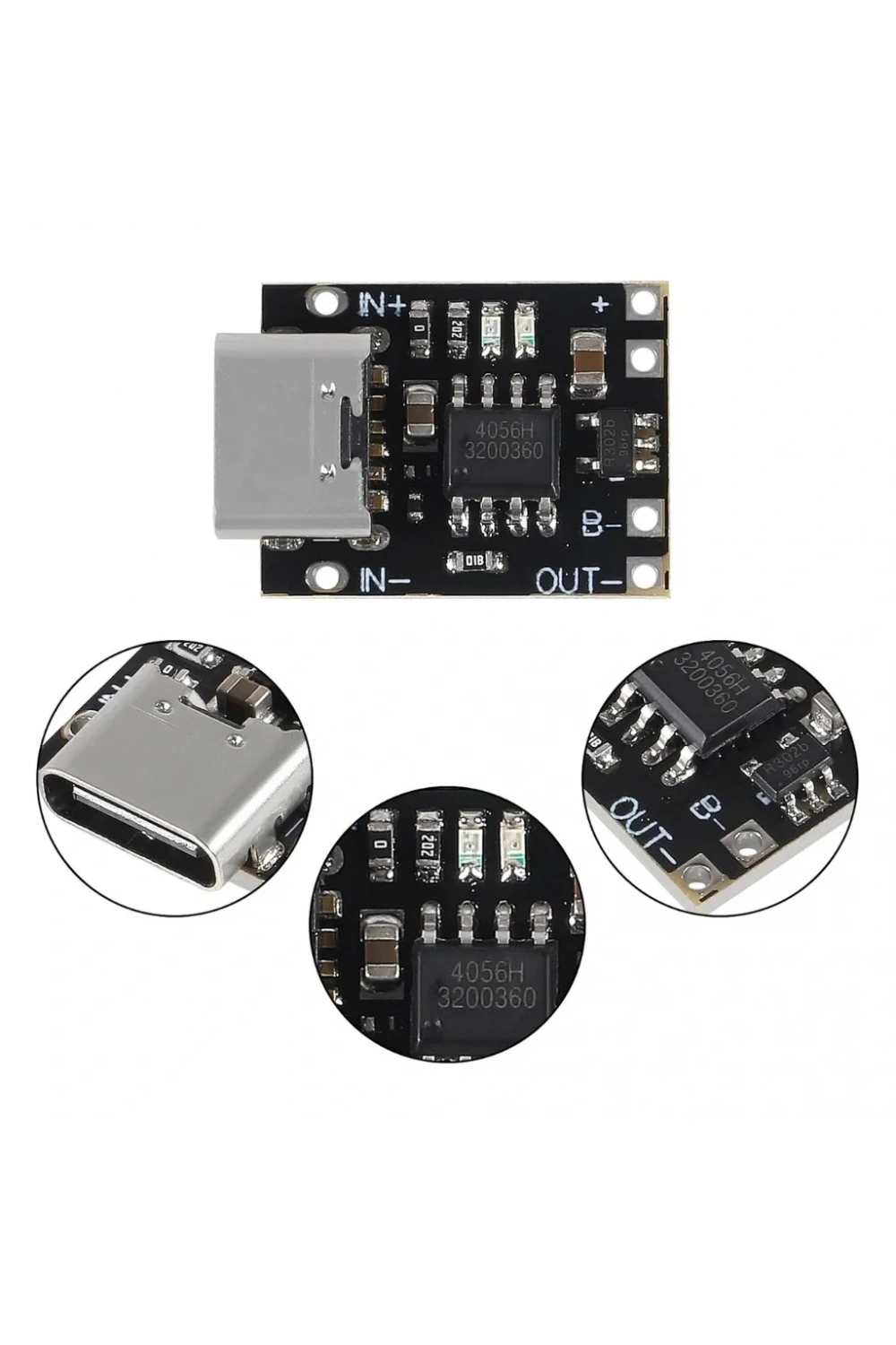 TP4056 Type-C 3.7V Mini Şarj Devresi Korumalı Mod