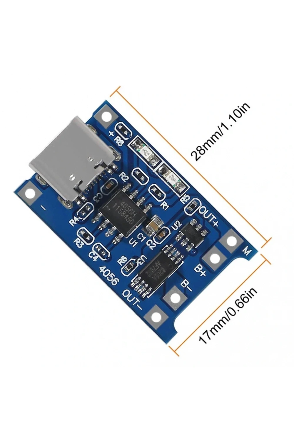 TP4056 Type-C Korumalı 18650 Lipo Pil Şarj Devresi