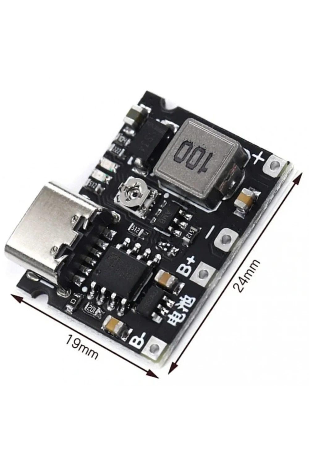TP4056 Type-C Li-ion 18650 Pil Şarj Devresi DC-DC Voltaj Yükselticili