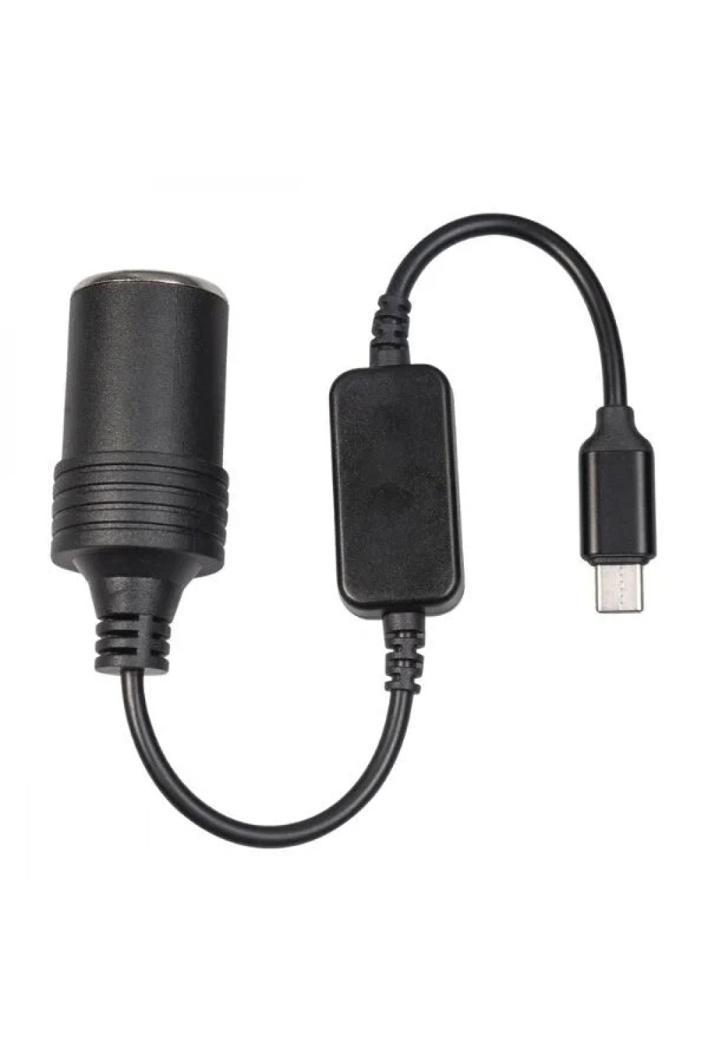 Type-C 5V - 12V Dişi Araç Çakmak Soketi Dönüştürücü - 30cm Kablolu
