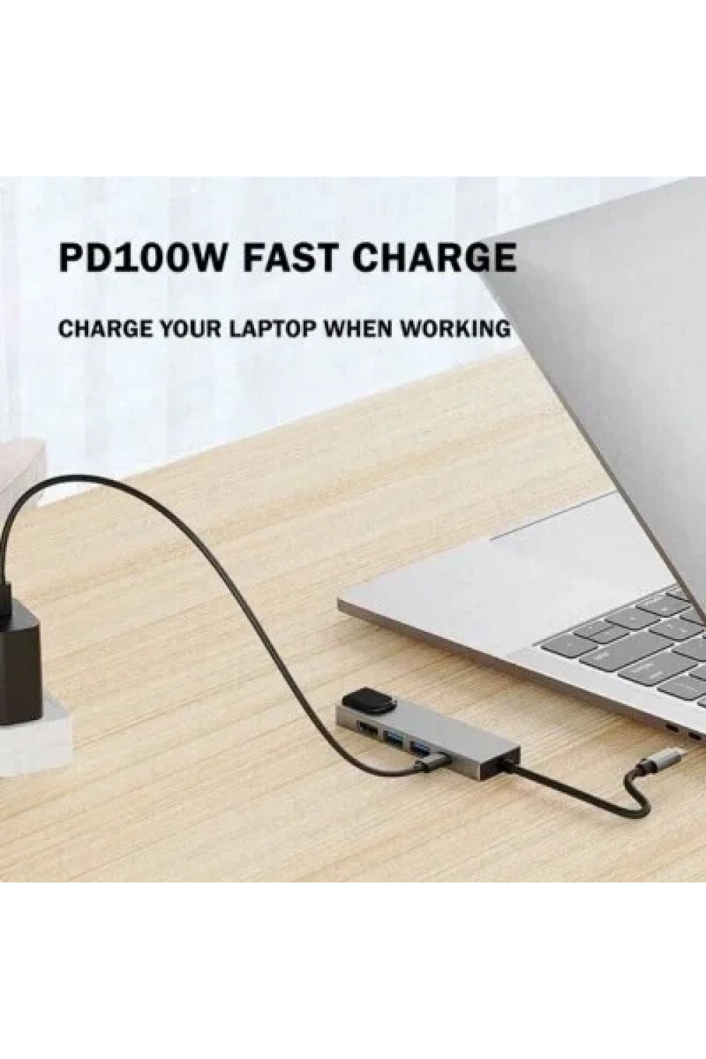 Type-C Hub 5in1 2 Port USB 3.0 + 100Mpbs Ethernet + HDMI + Type-C Çevirici