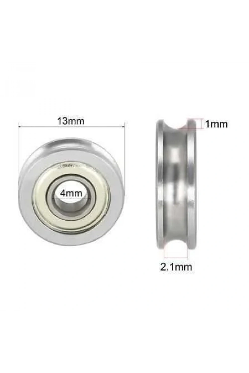 U604ZZ Kanallı Makara Tipi Rulman 4mm U Oluklu