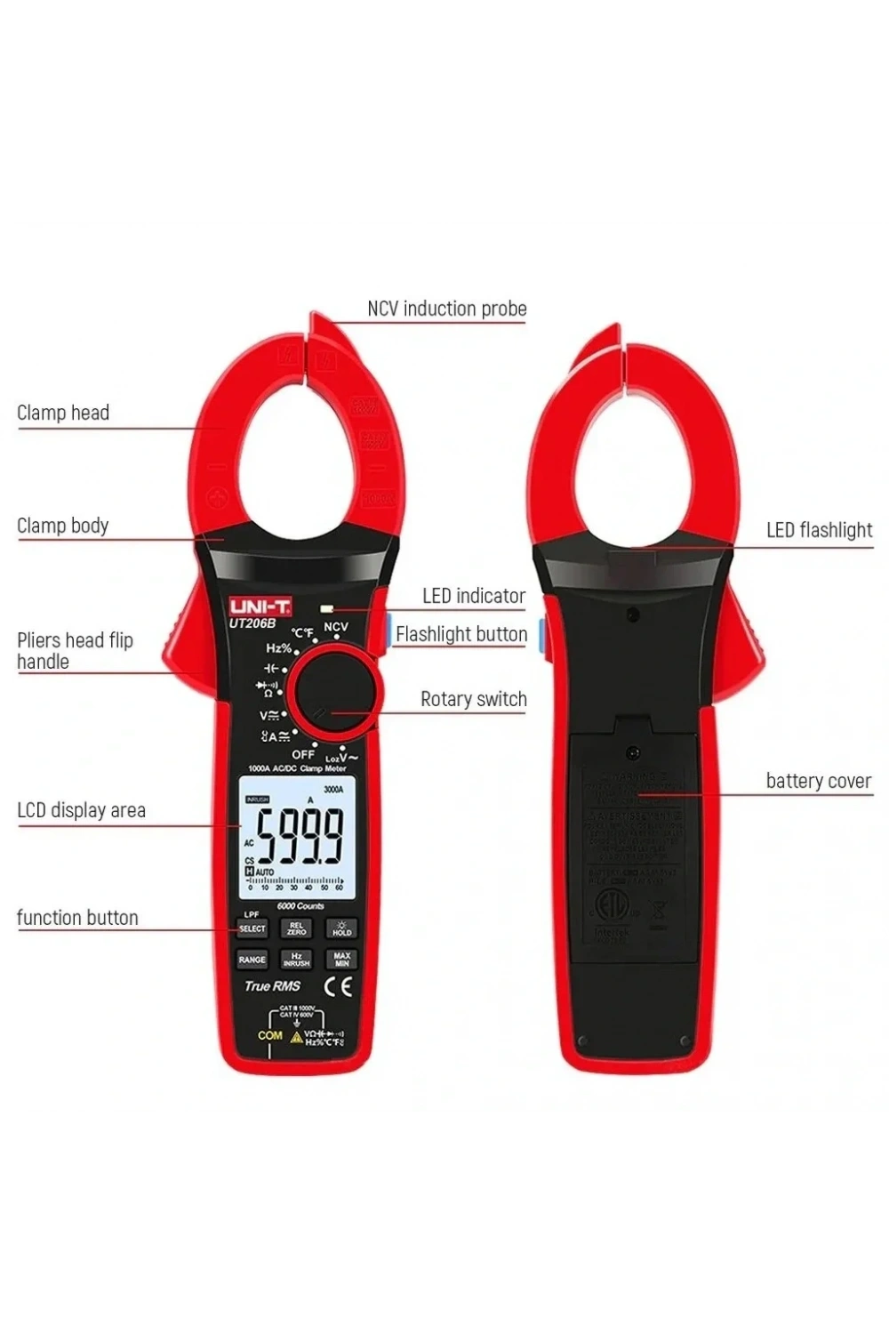 UNI-T UT206B 1000A True Rms Dijital Pensampermetre