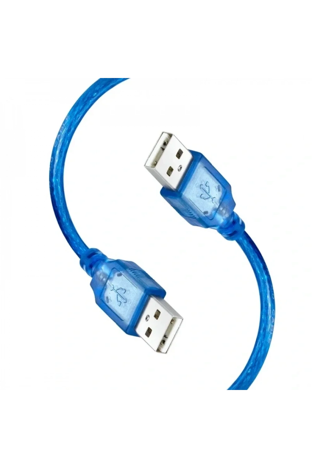 USB 2.0 Erkek To Erkek Data Ve Şarj Kablosu Mavi 50cm