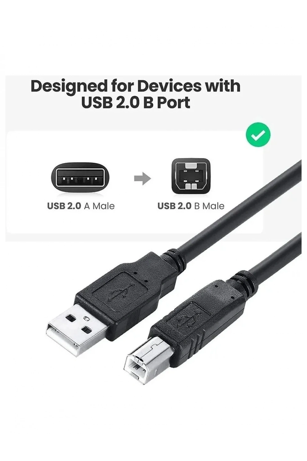 USB 2.0B Yazıcı Printer Bağlantı Kablosu 5m