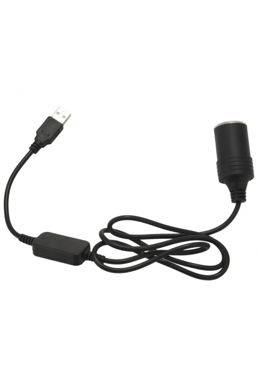 USB 5V - 12V Dişi Araç Çakmak Soketi Dönüştürücü - 1m Kablolu