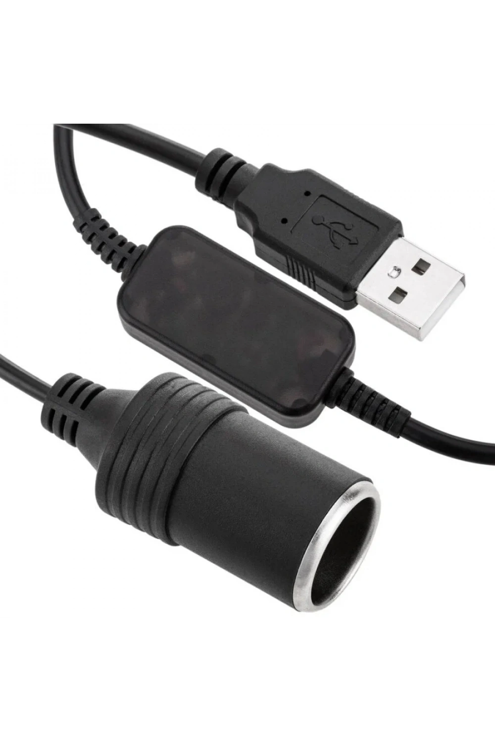 USB 5V - 12V Dişi Araç Çakmak Soketi Dönüştürücü - 1m Kablolu