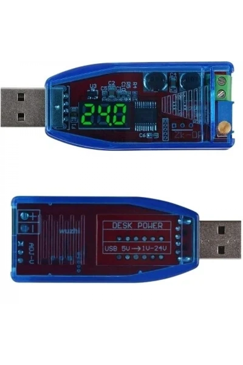 USB 5V / 1V-24V DC-DC USB Voltaj Yükseltici ve Düşürücü Regülatör Modülü