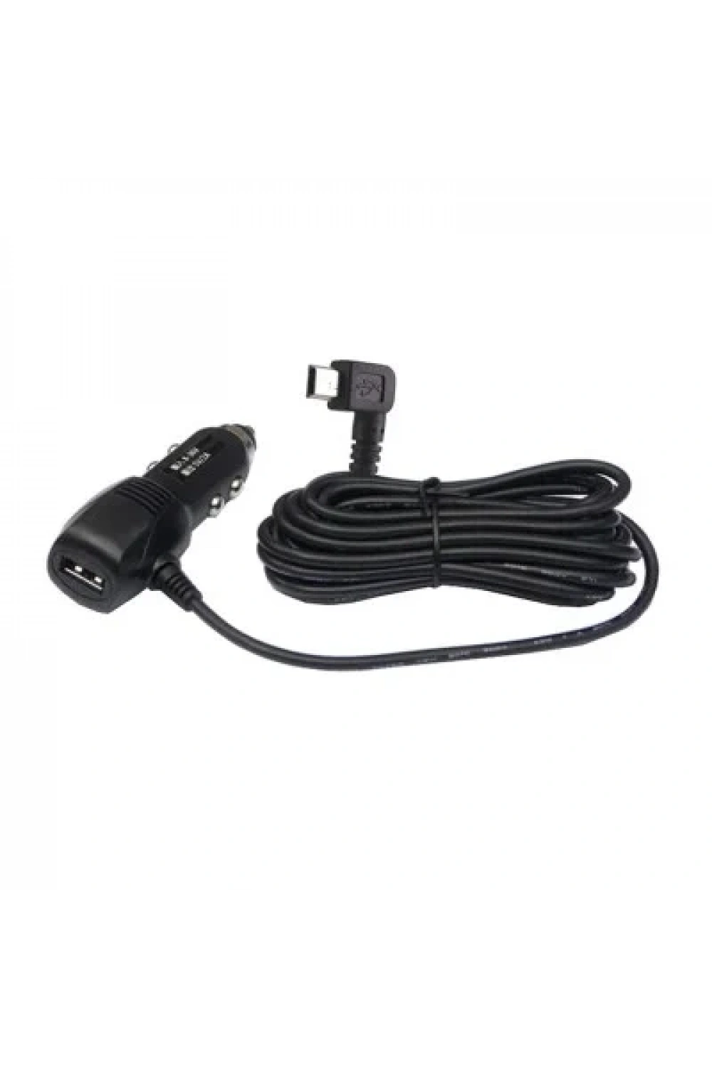 USB 5V 2A Araç Çakmak Soketi 90C Mini USB Çıkışlı - 3.5m Kablolu