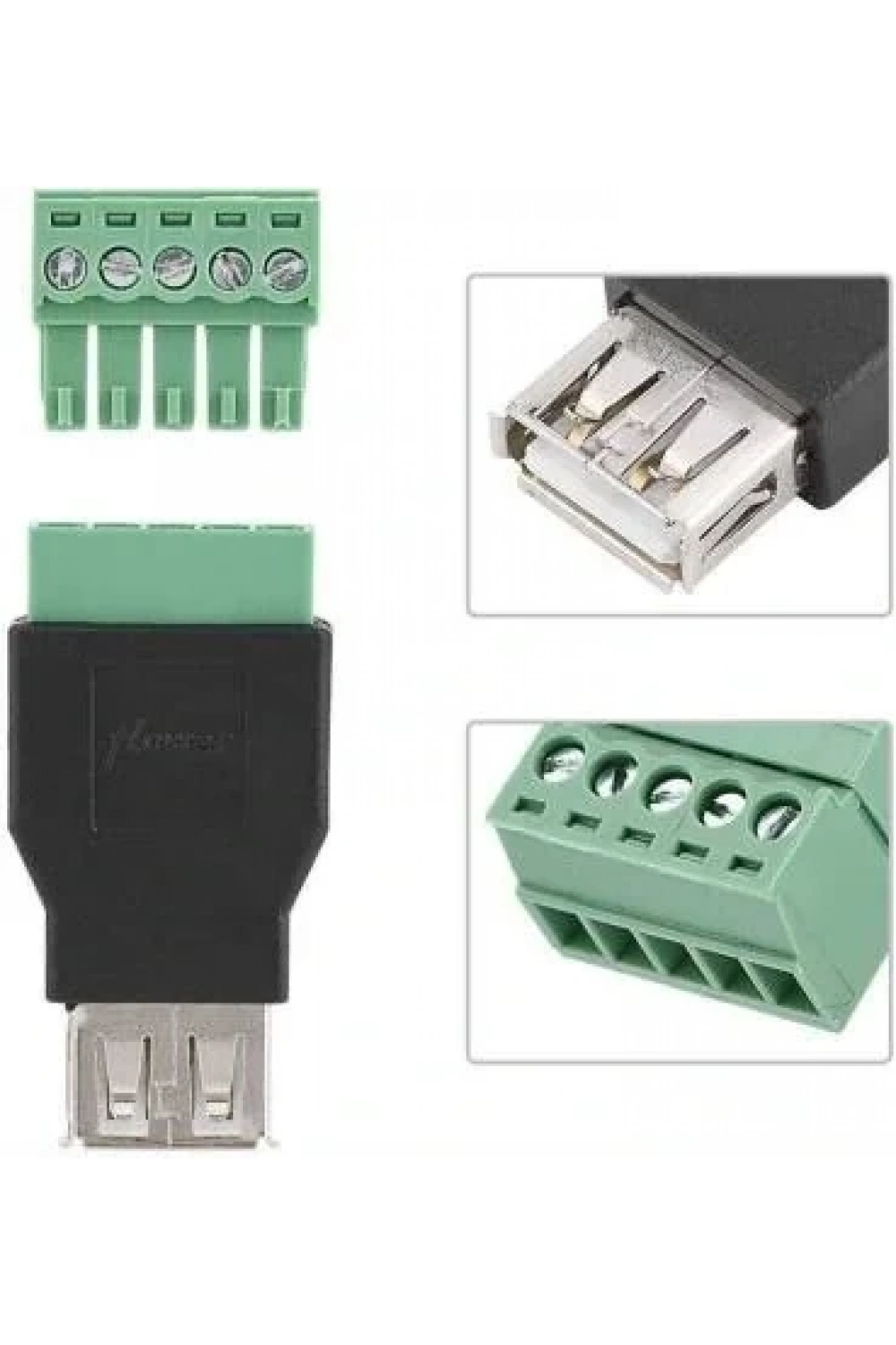 USB Dişi - 5li Klemens Çevirici / USB 2.0 to 5-Pin Terminal