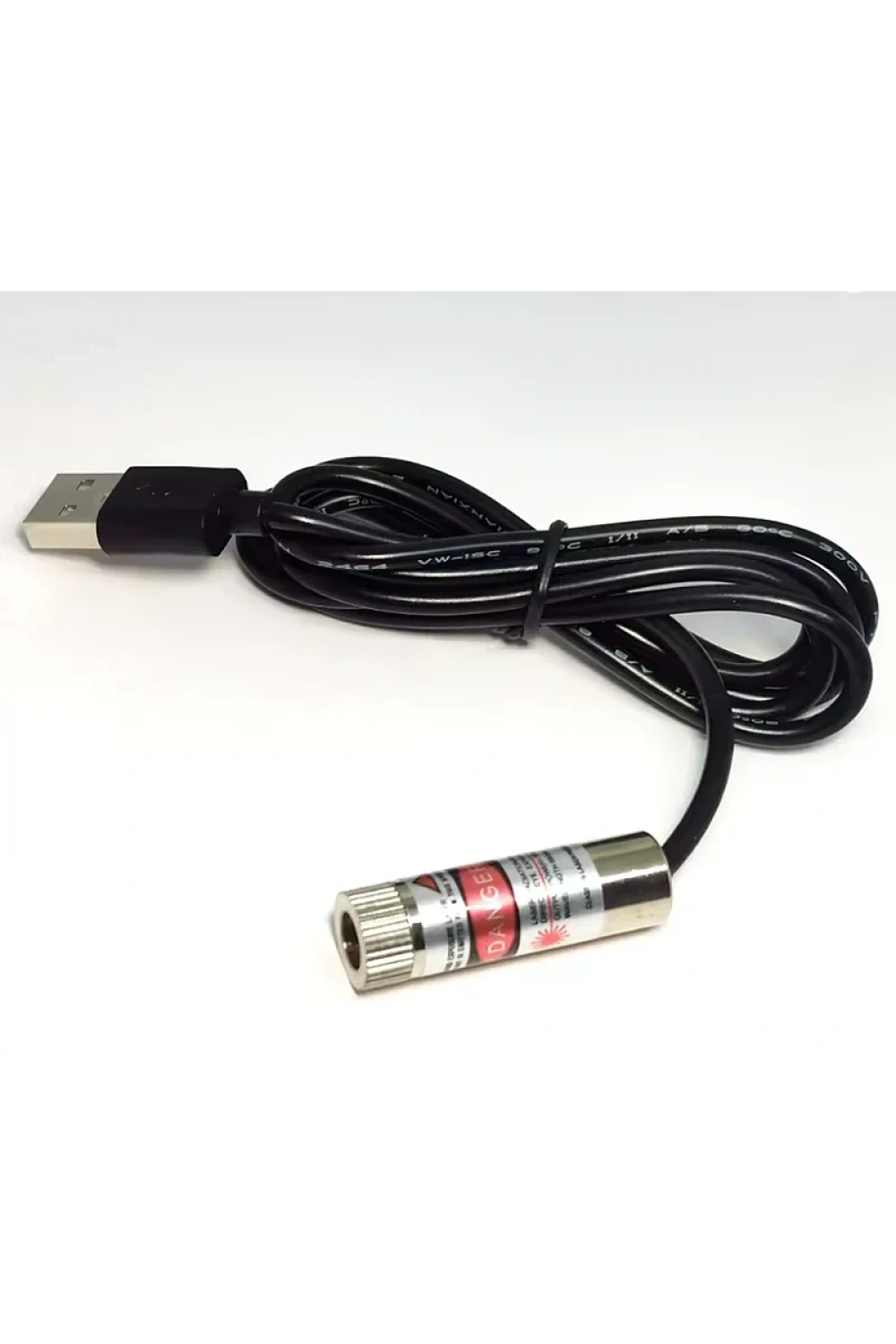 USB Kablolu 650nm Çizgi Lazer Modülü - 5V 5mW Kırmızı Lazer