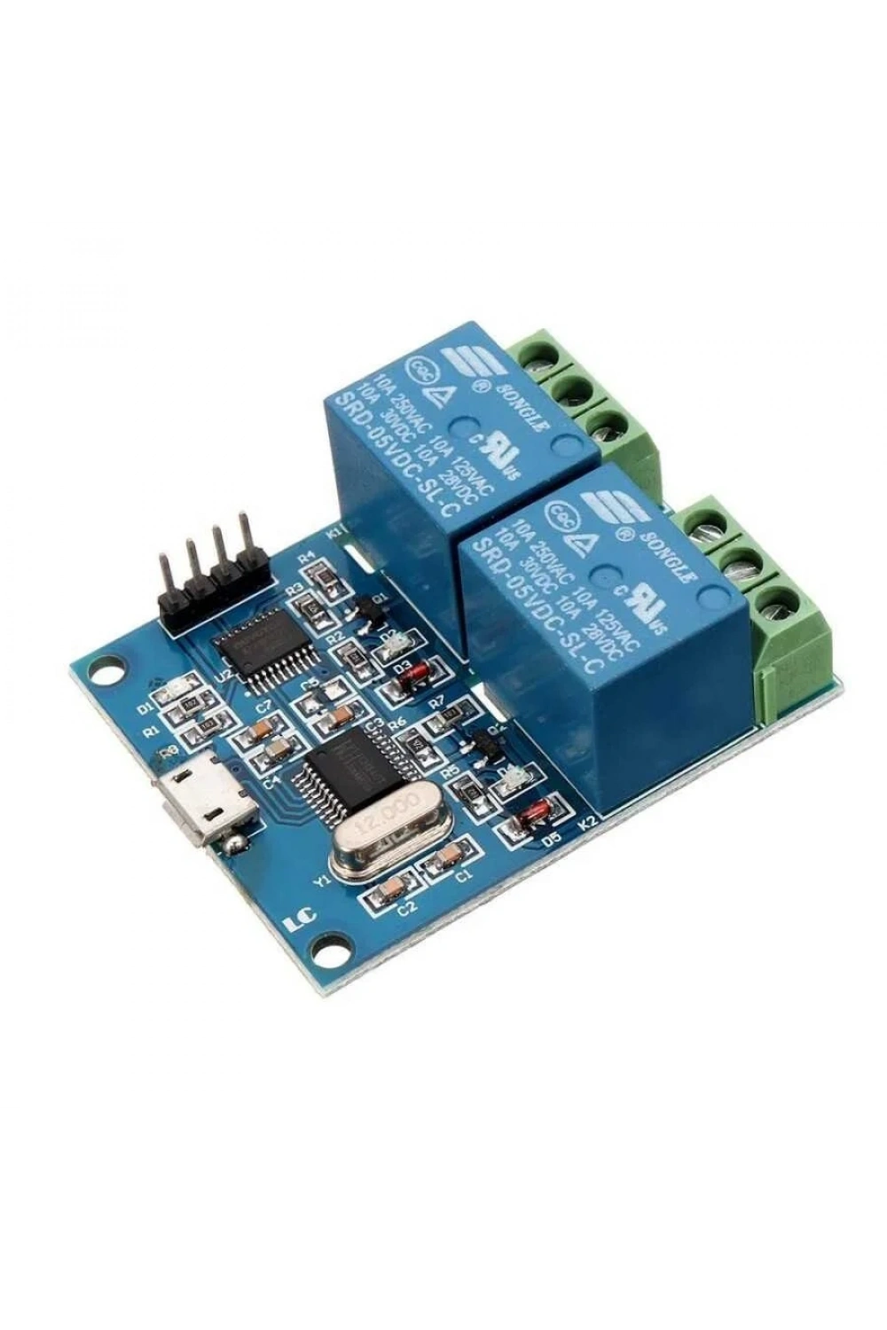 USB Röle Modülü 5V Çift Kanal LCUS-2