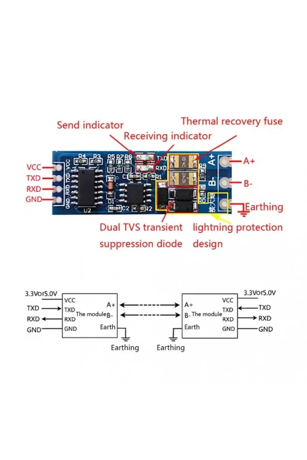 USB - TTL RS485 Seri Dönüştürücü Adaptör
