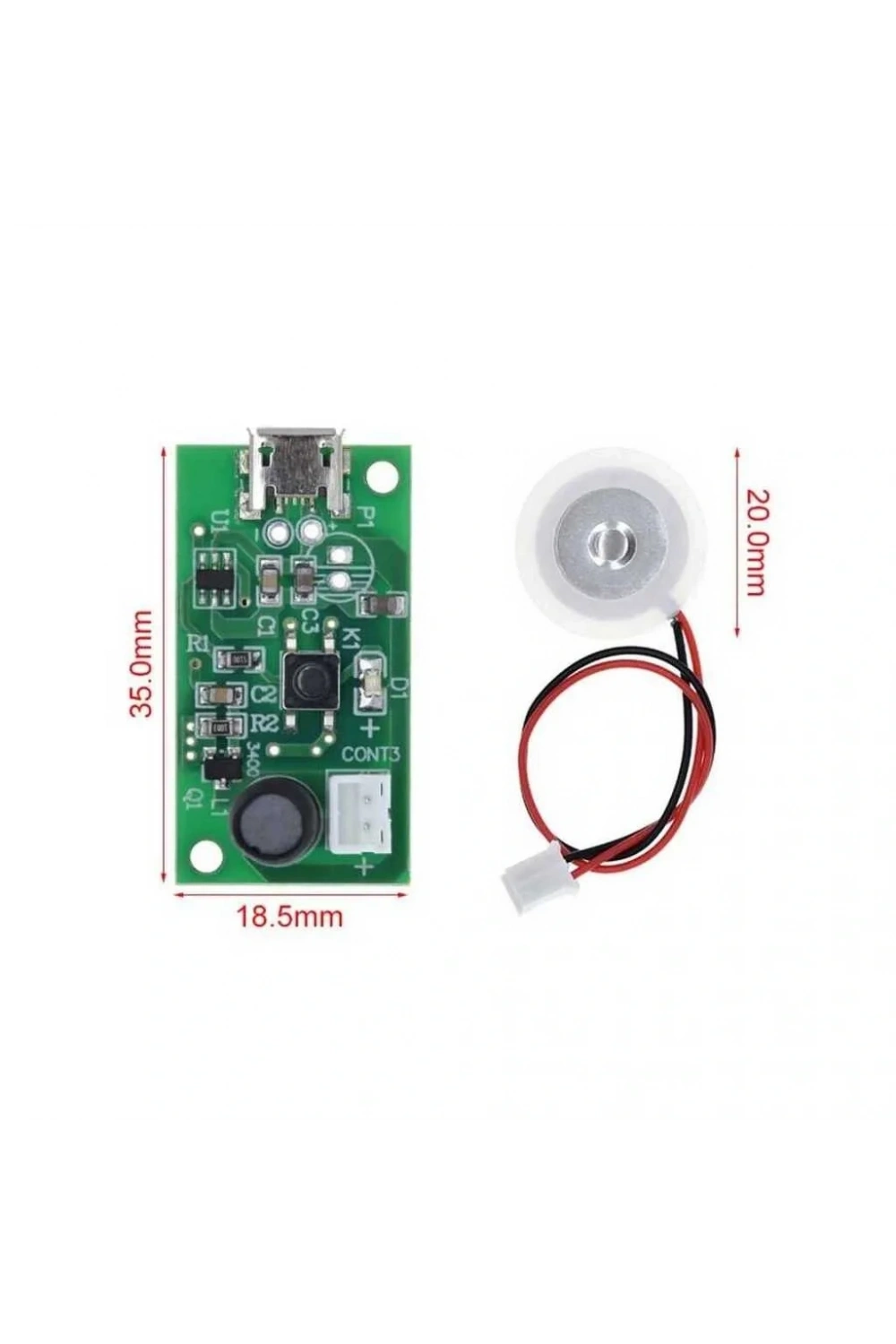 USB Ultrasonik Sis Yapıcı Nem Buhar Yapıcı Modül 5V
