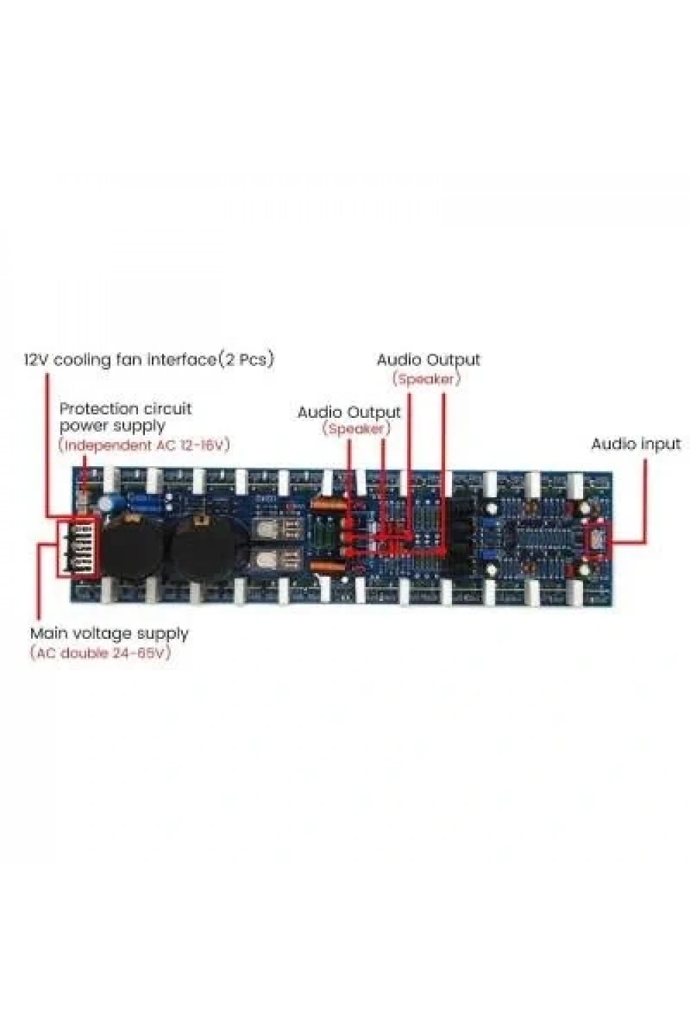 V242 1200W+1200W Çift Kanal Stereo Amfi Devresi