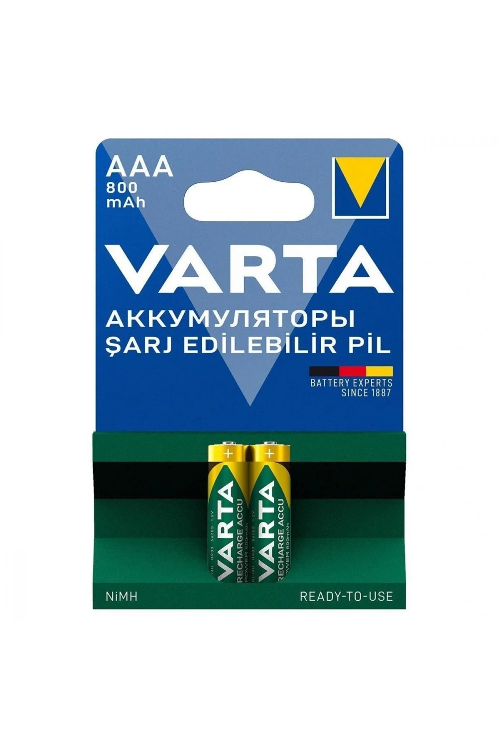 Varta 800mAh AAA Şarjlı İnce Pil 2li Paket