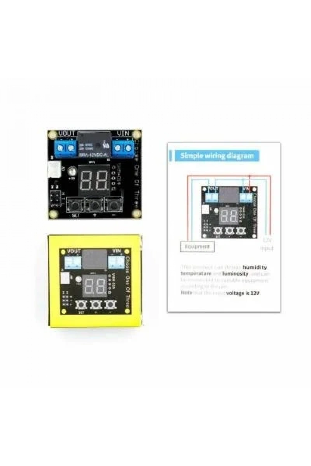 VHM-014 12V Isı- Nem - Işık Kontrollü Röle Kartı