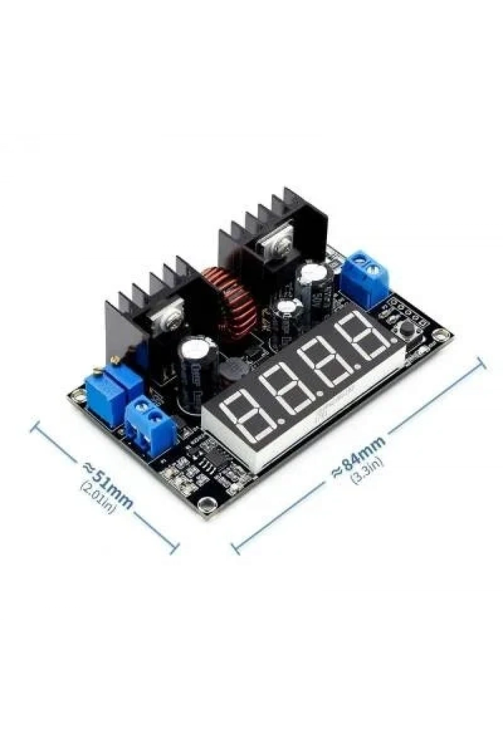 VHM-101 5A Ekranlı Amper Ayarlı Voltaj Düşürücü