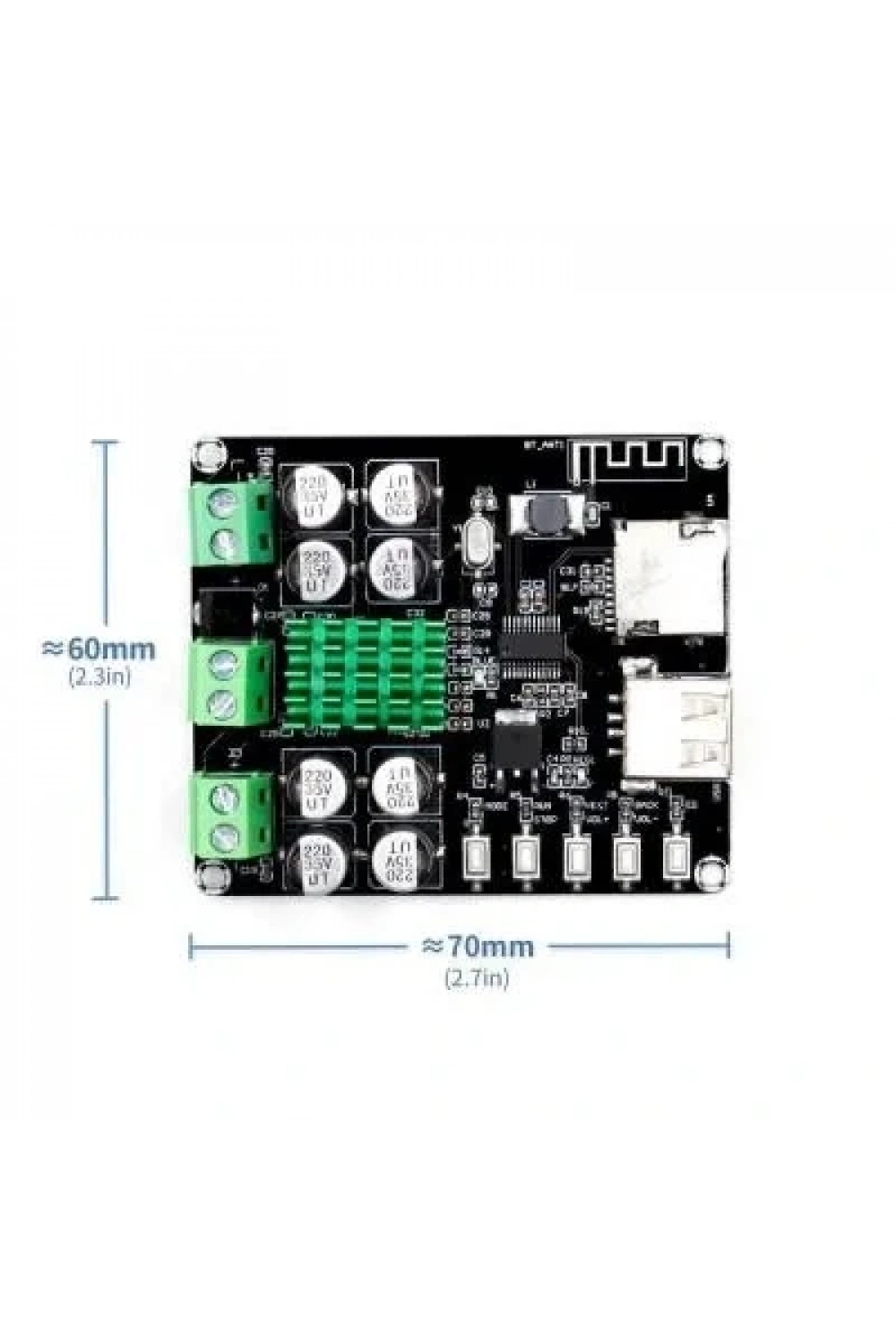 VHM-302 TPA3116D2 2x50W Stereo Bluetooth Amfi Devresi