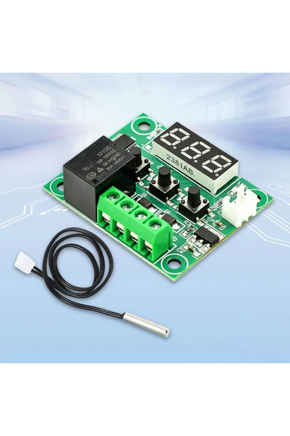 W1209 Röle Çıkışlı Dijital Termostat Kuluçka Akvaryum Sıcaklık Kontrol Kartı