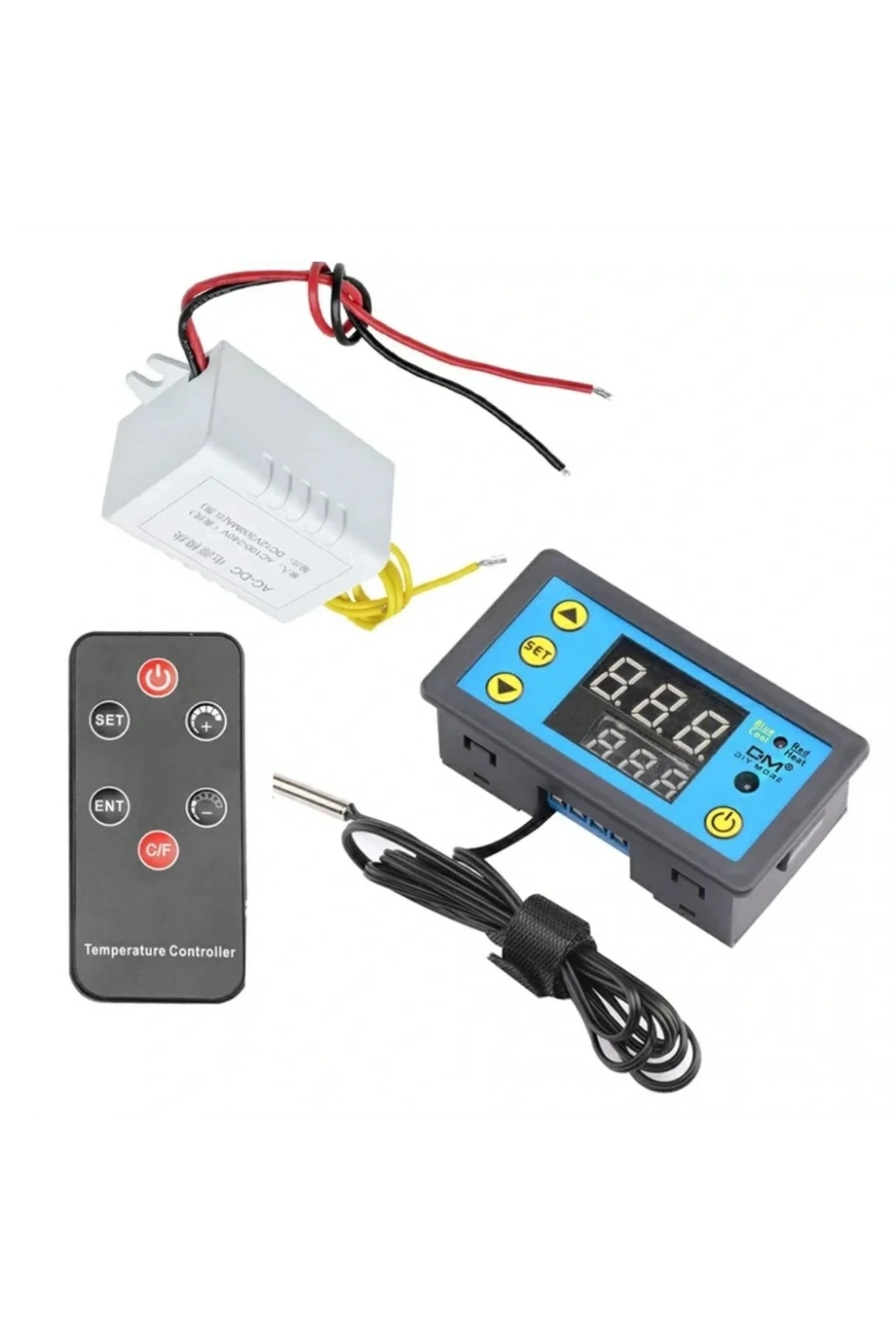 W3231 ZFX-W1608 DC12V Uzaktan Kumandalı Dijital Termostat