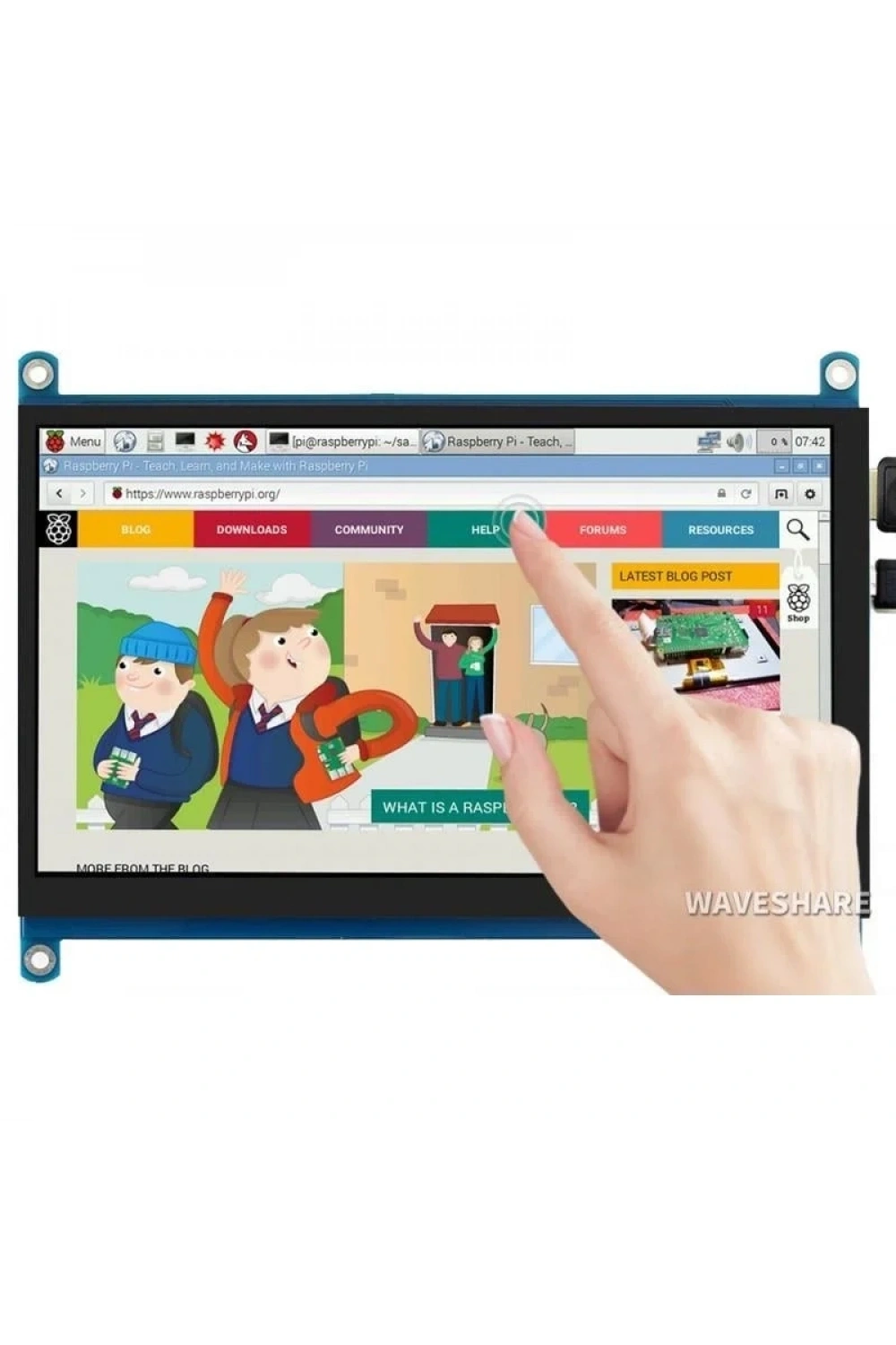 Waveshare 7 Rezistif Dokunmatik LCD Ekran1024x600