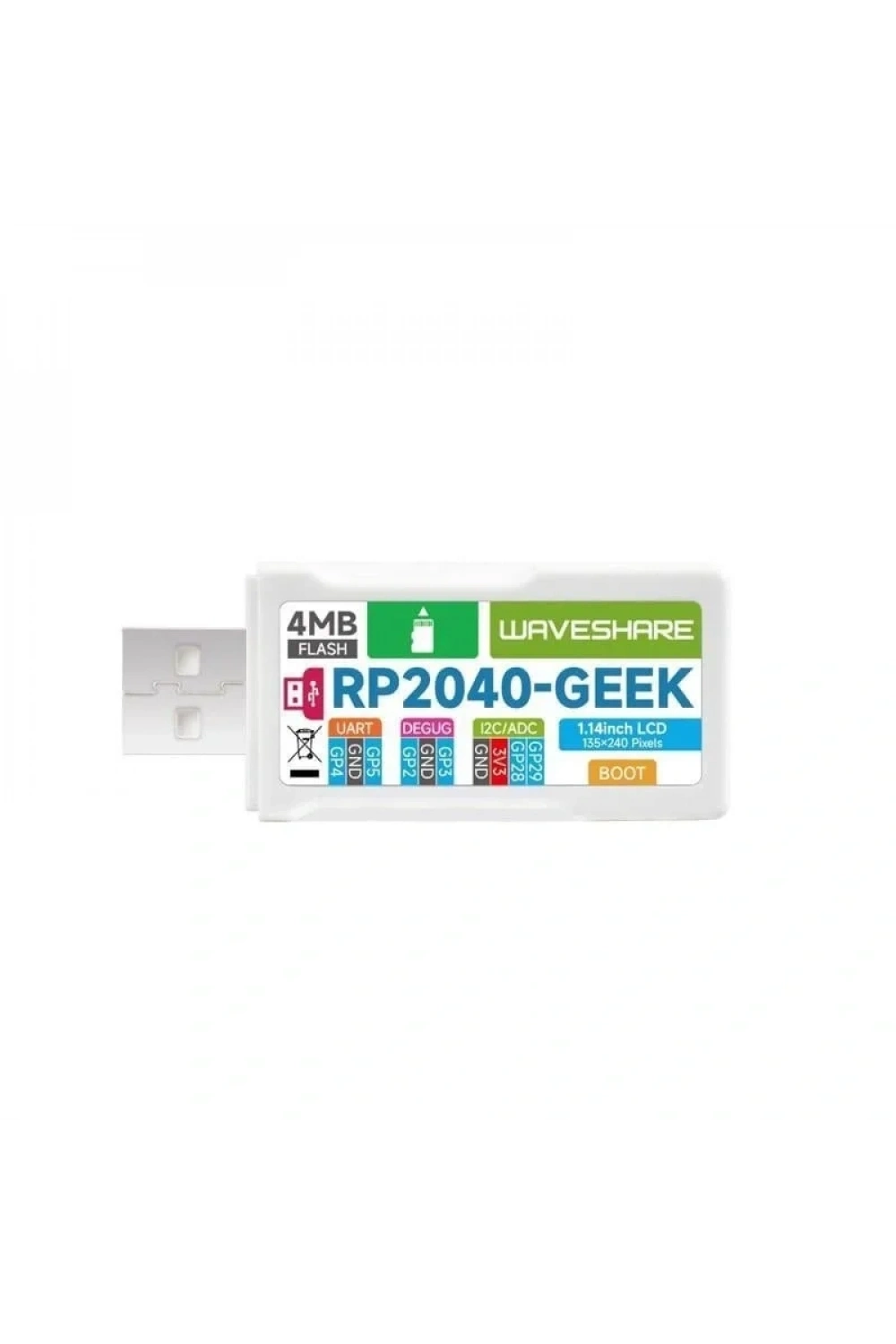 Waveshare RP2040-GEEK Geliştirme Kartı
