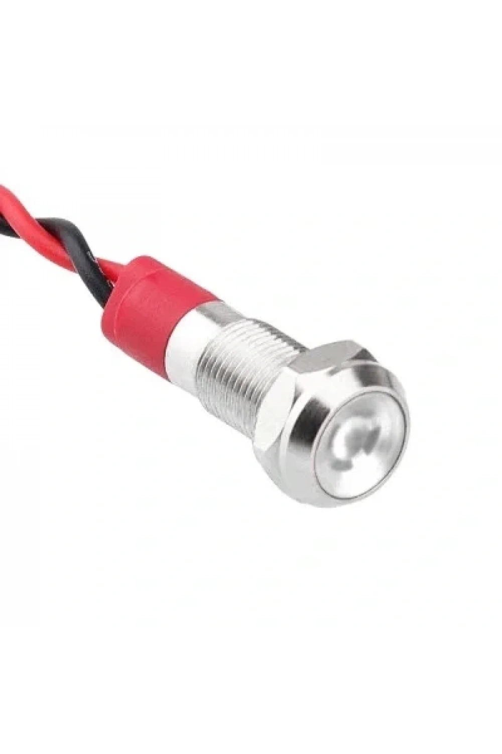 WD06L-P2/RG 6mm 12-24V Kablolu Metal Sinyal Lambası - Kırmızı/Yeşil