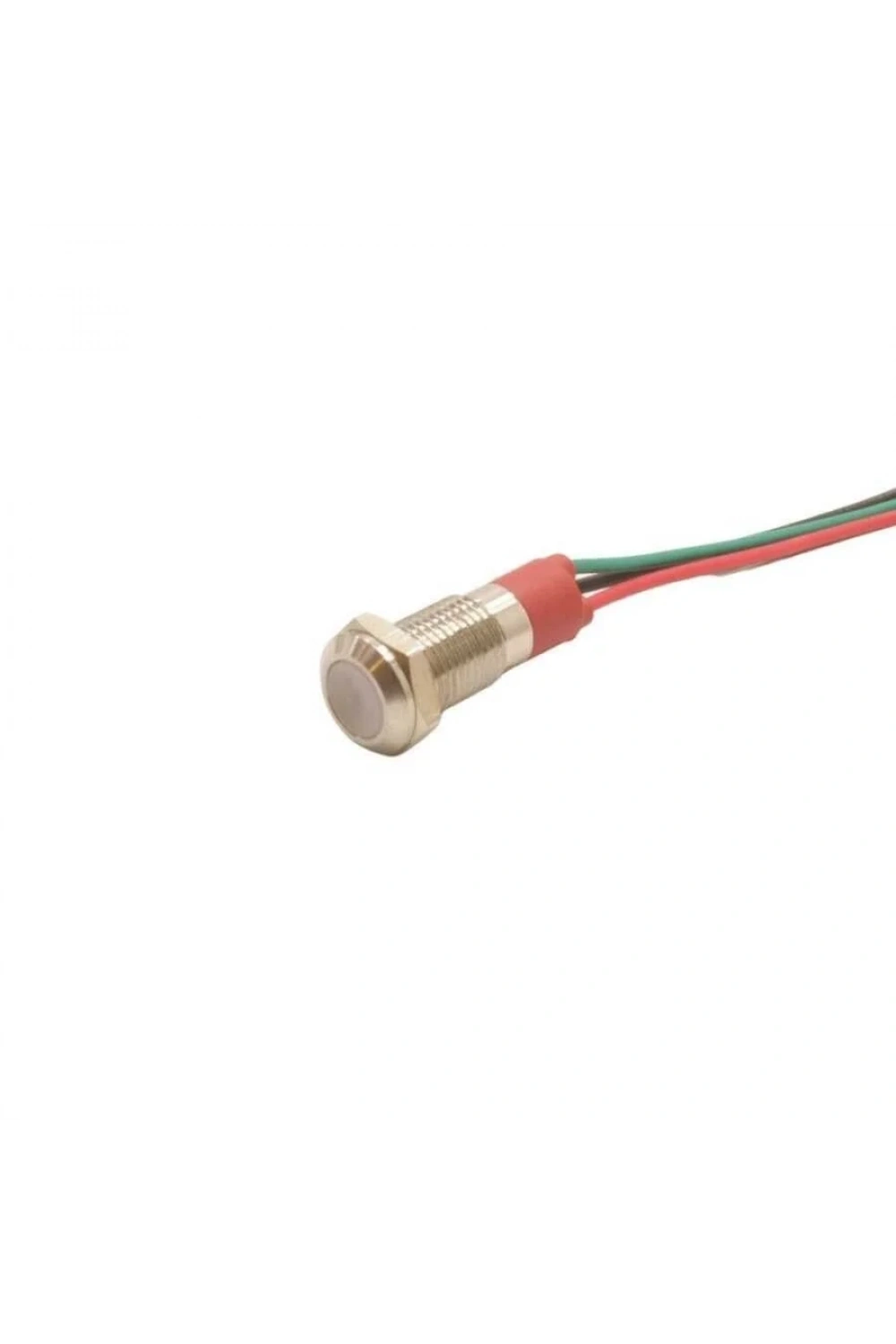 WD08L-P2/RGY- 8mm 12-24V Kablolu Metal Sinyal Lambası - 3 Renk Katot
