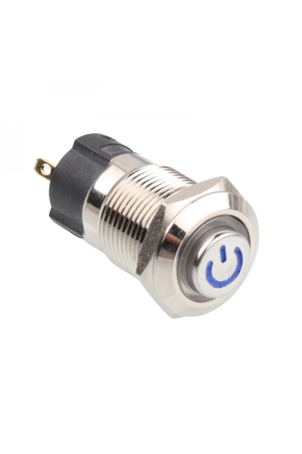 WD12A-G1Z-C 12mm Çıkık Anahtarlı Işıklı Power Metal Buton - Mavi