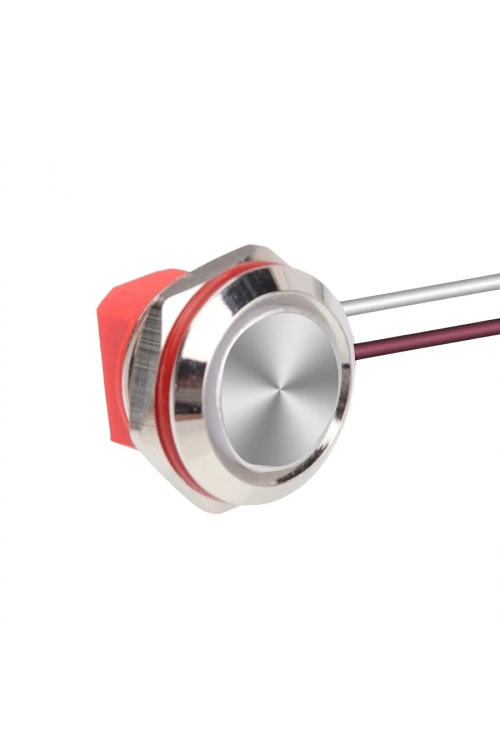 WD12C1-Wired-P1 12mm Düz Yaylı Metal Buton - Kablolu