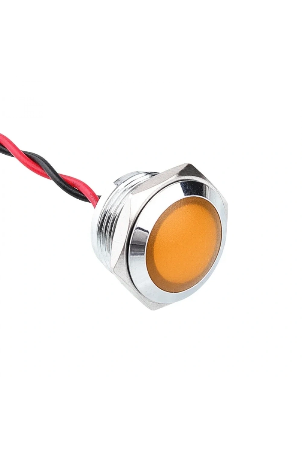WD16L-P2 16mm 12-24V Kablolu Metal Sinyal Lambası - Sarı
