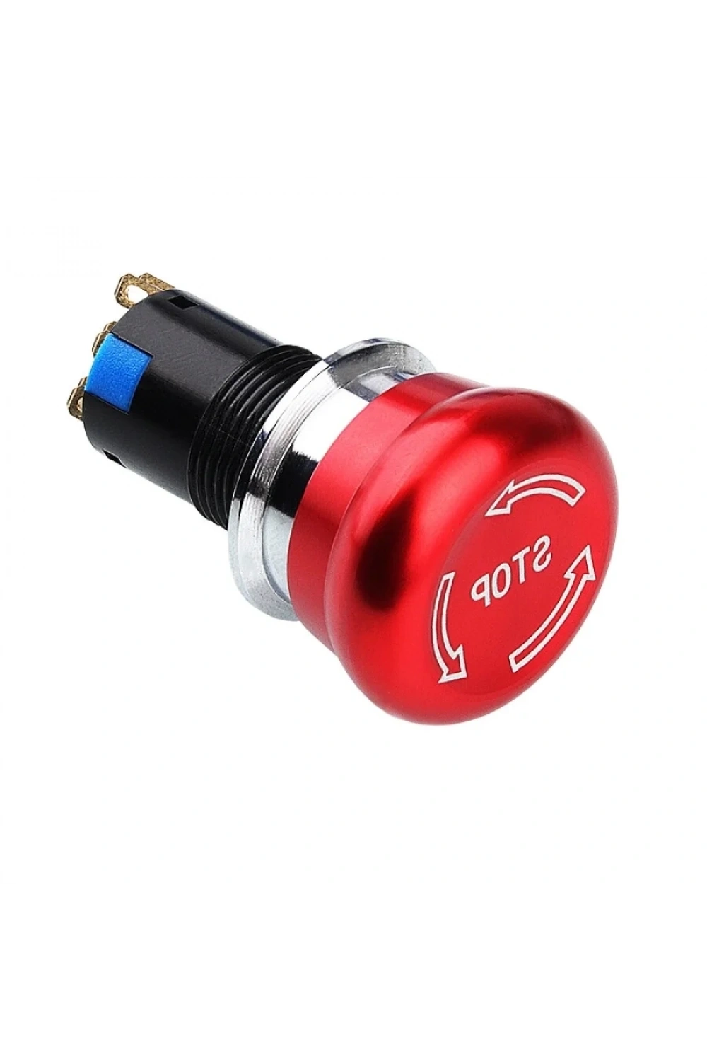WD16M-Q1 16mm Metal Acil Stop Butonu 2NO+2NC - Logolu