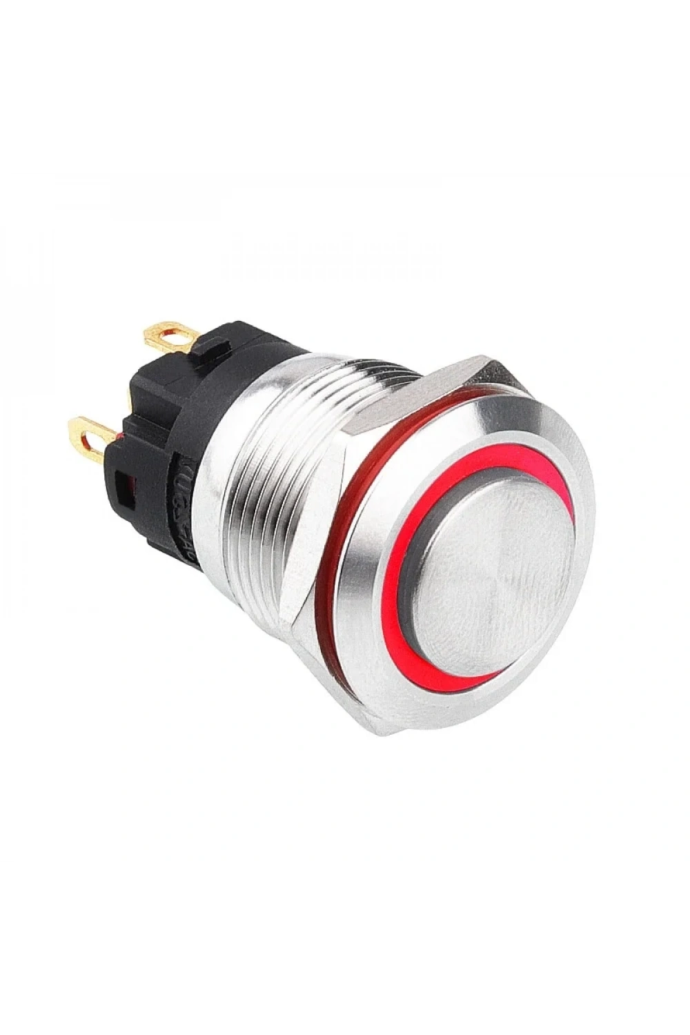 WD19A-G1Z-E 19mm Çıkık Anahtarlı Işıklı Metal Buton - Kırmızı