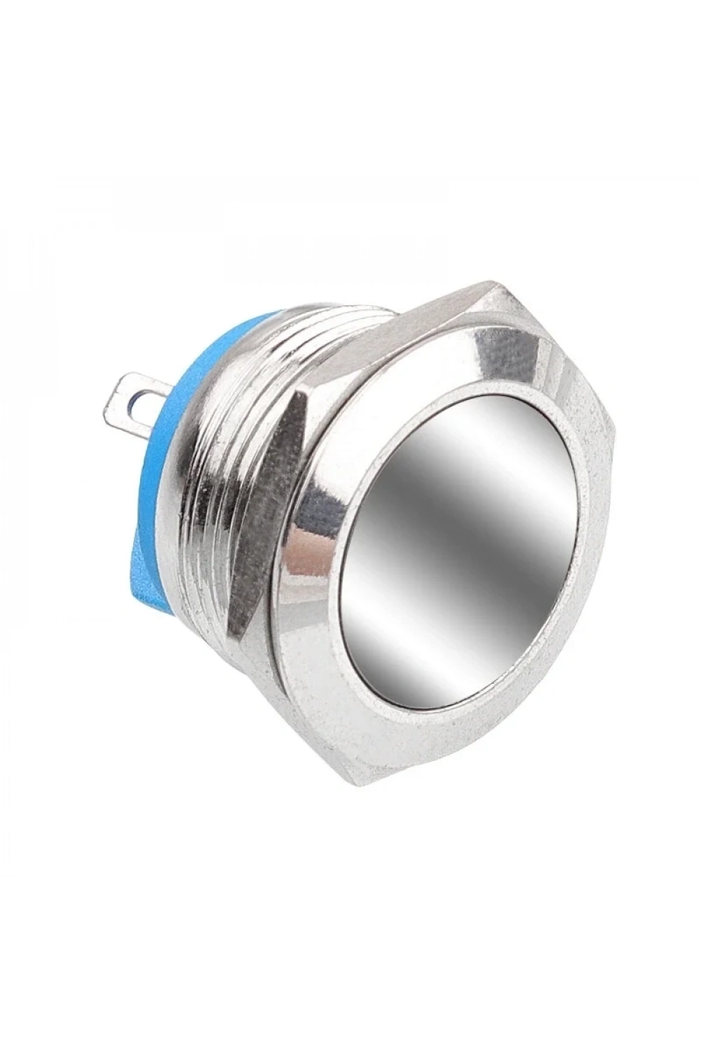 WD19H-P1 19mm Düz Yaylı Metal Buton