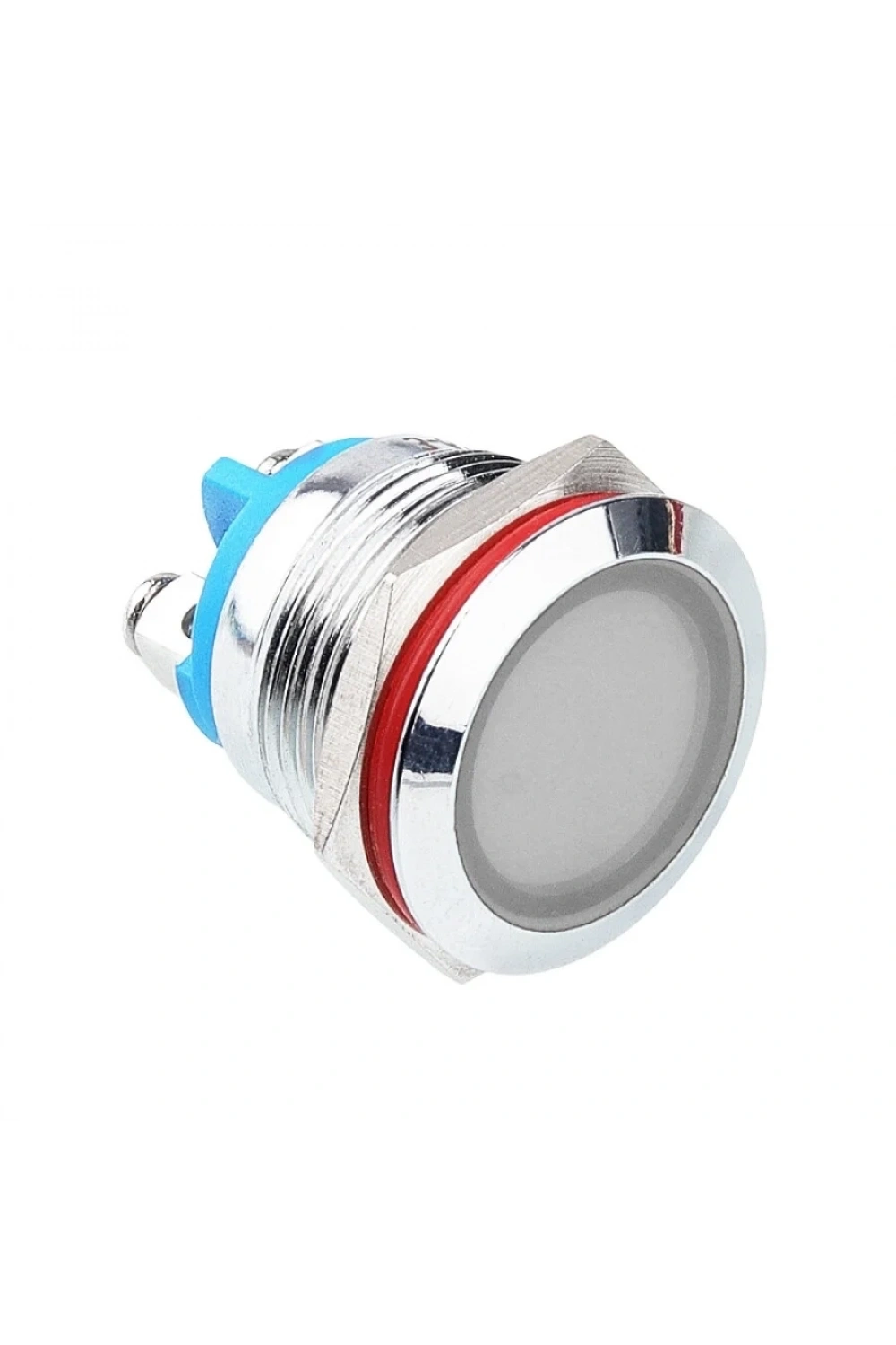 WD19L-P0 19mm 12-24V Metal Sinyal Lambası - Beyaz