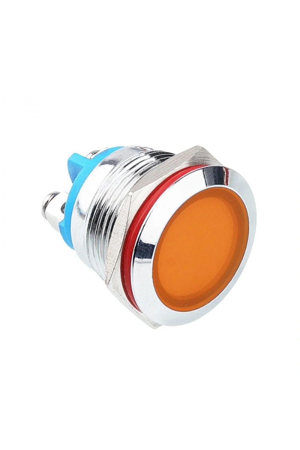 WD19L-P0 19mm 12-24V Metal Sinyal Lambası - Sarı