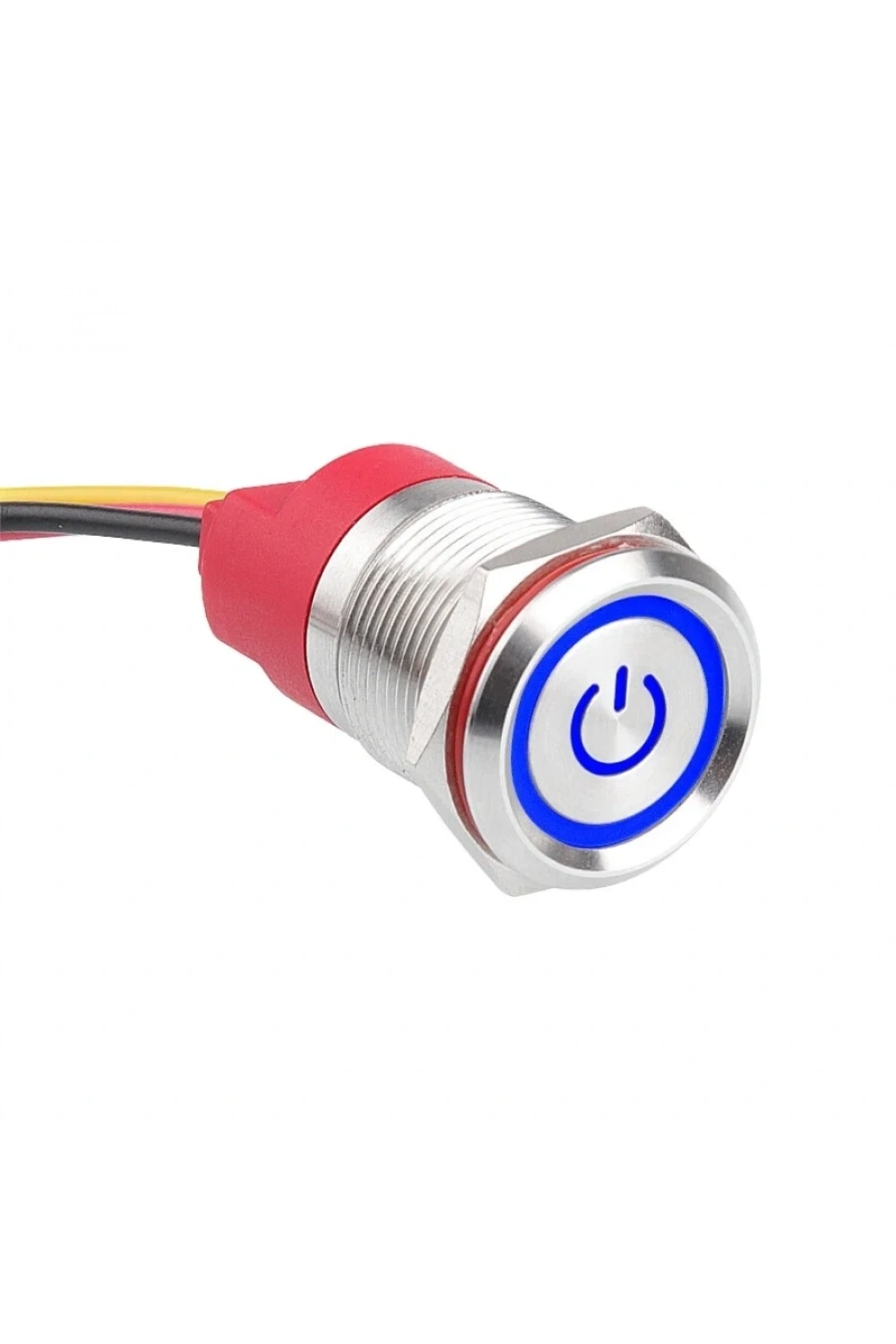WD19T-P2-EC 19mm Dokunmatik Touch Metal Buton - Mavi