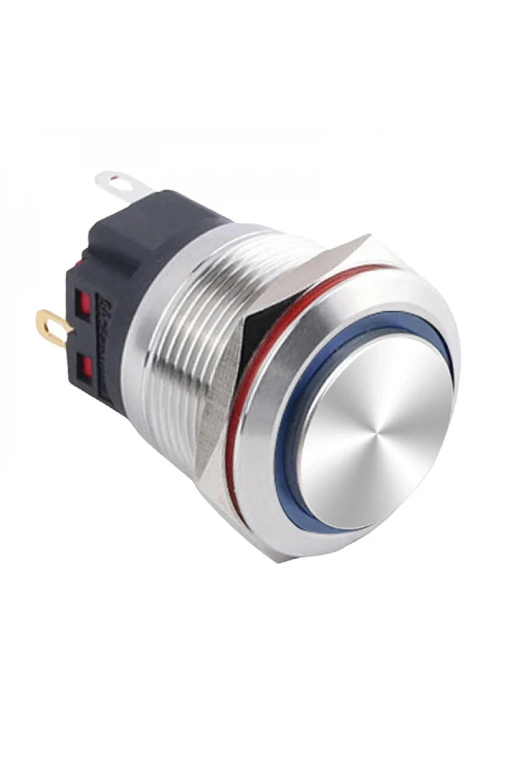 WD22B-G1Z-E 22mm Çıkık Anahtarlı Işıklı Metal Buton - Mavi