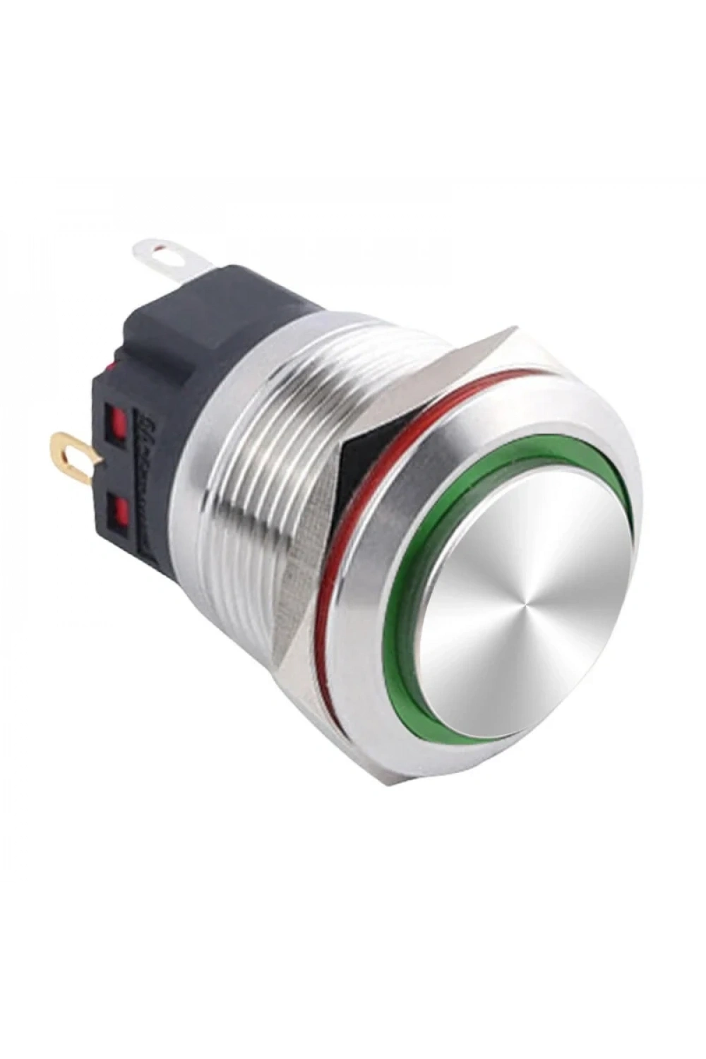 WD22B-G1Z-E 22mm Çıkık Anahtarlı Işıklı Metal Buton - Yeşil