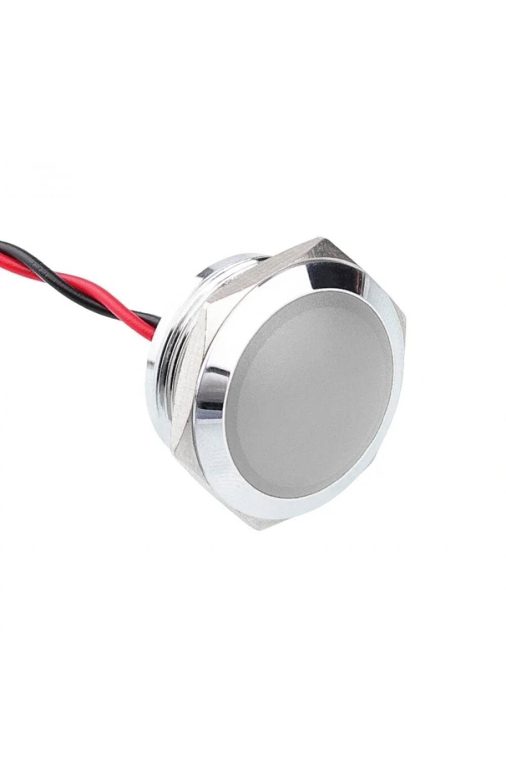 WD22L-P2 22mm 12-24V Kablolu Metal Sinyal Lambası - Beyaz