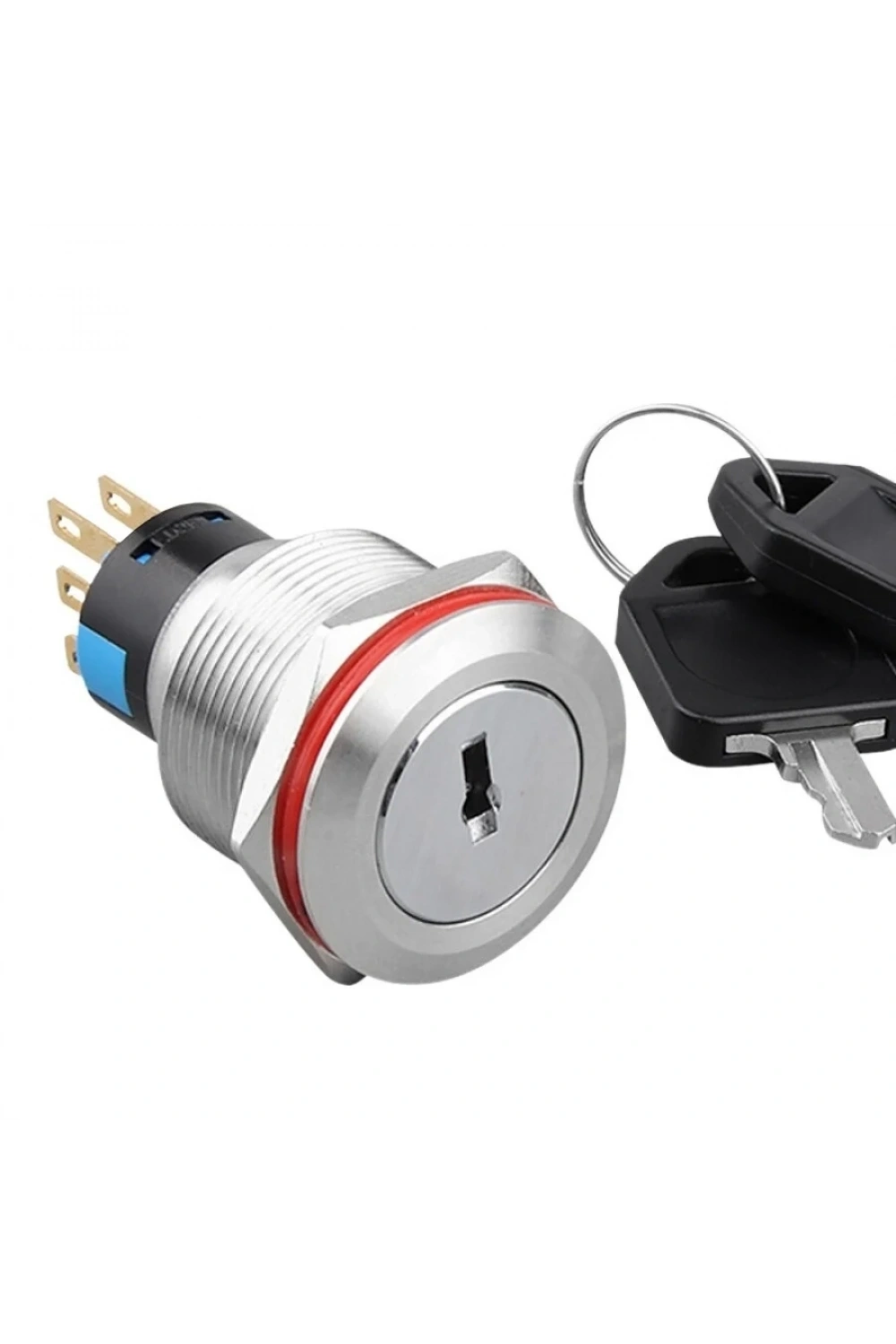 WD22Y-P1 22mm Anahtarlı Mandal Buton 2NO+2NC