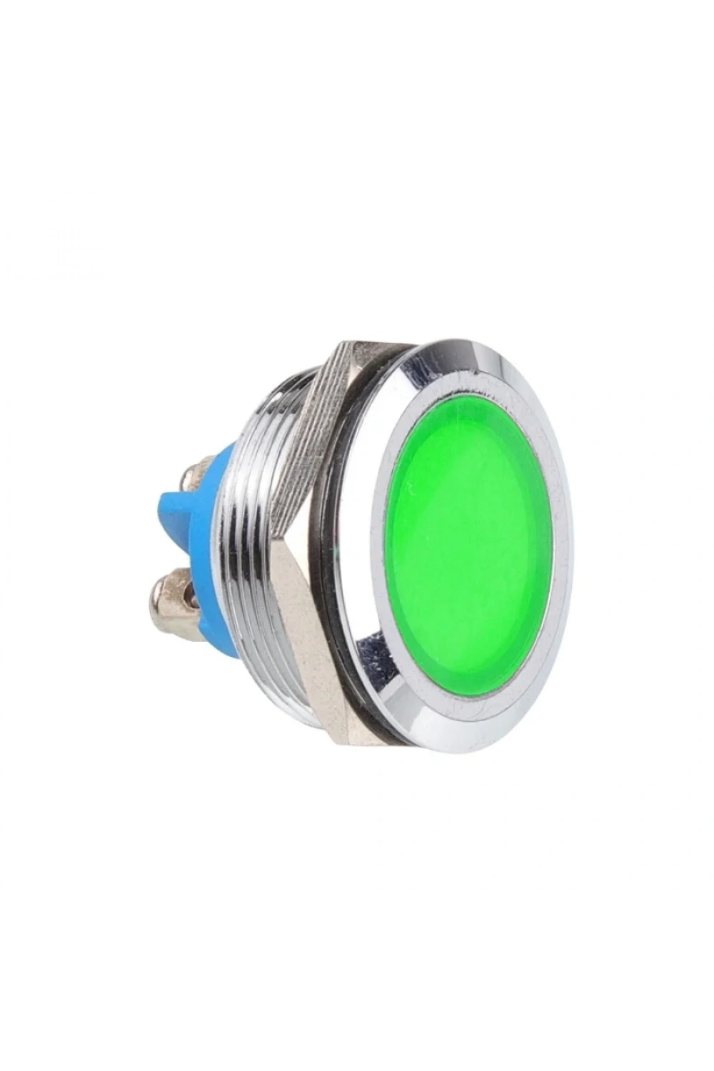 WD25L-P0 25mm 12-24V Metal Sinyal Lambası - Yeşil